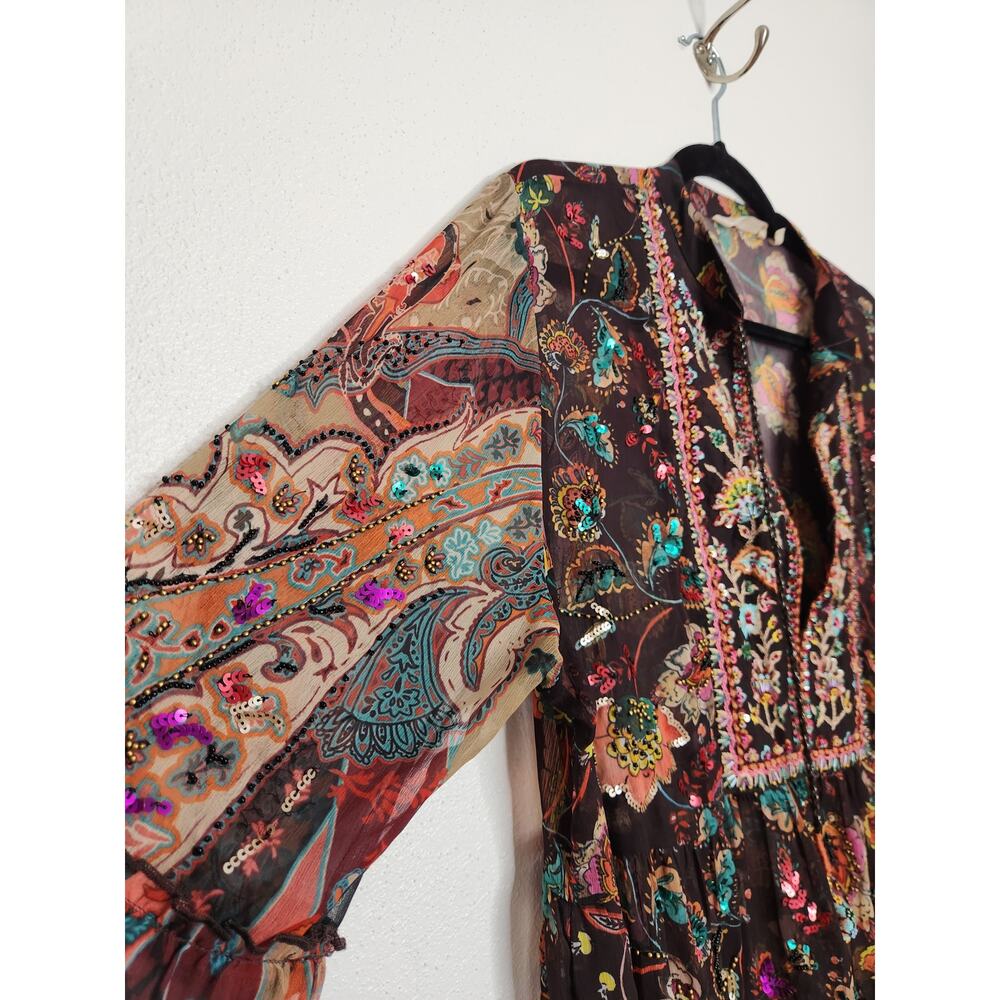 Soft Surroundings Boho Beaded Sequence Embroidere… - image 3